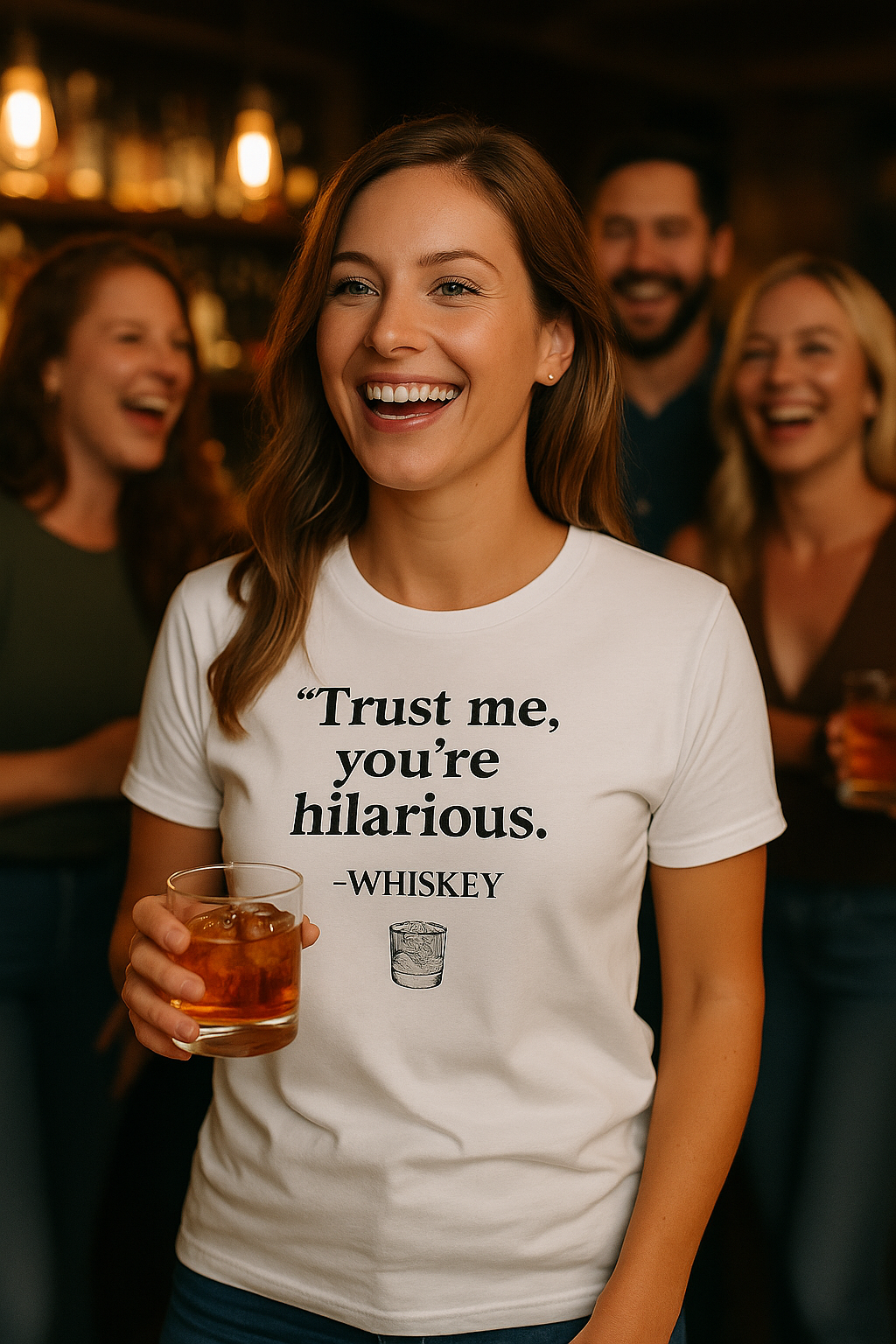 "Trust Me, You're Hilarious" – Whiskey Funny Quote