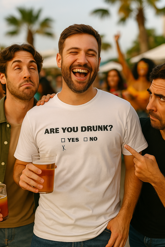'Are You Drunk?' Funny T-Shirt QR Code (Light Versions)