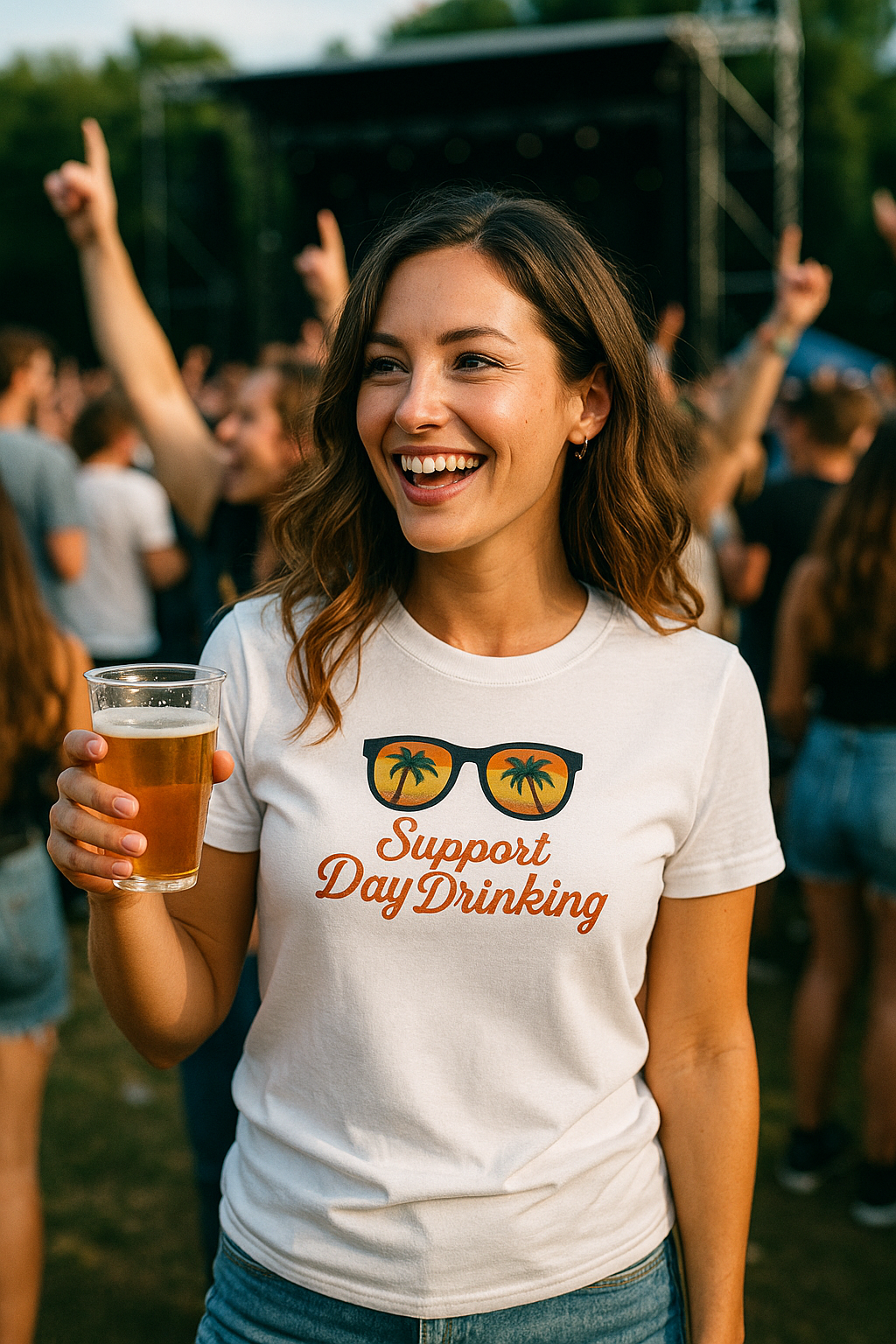 Support Day Drinking – Light Colored QR Coded Shirts