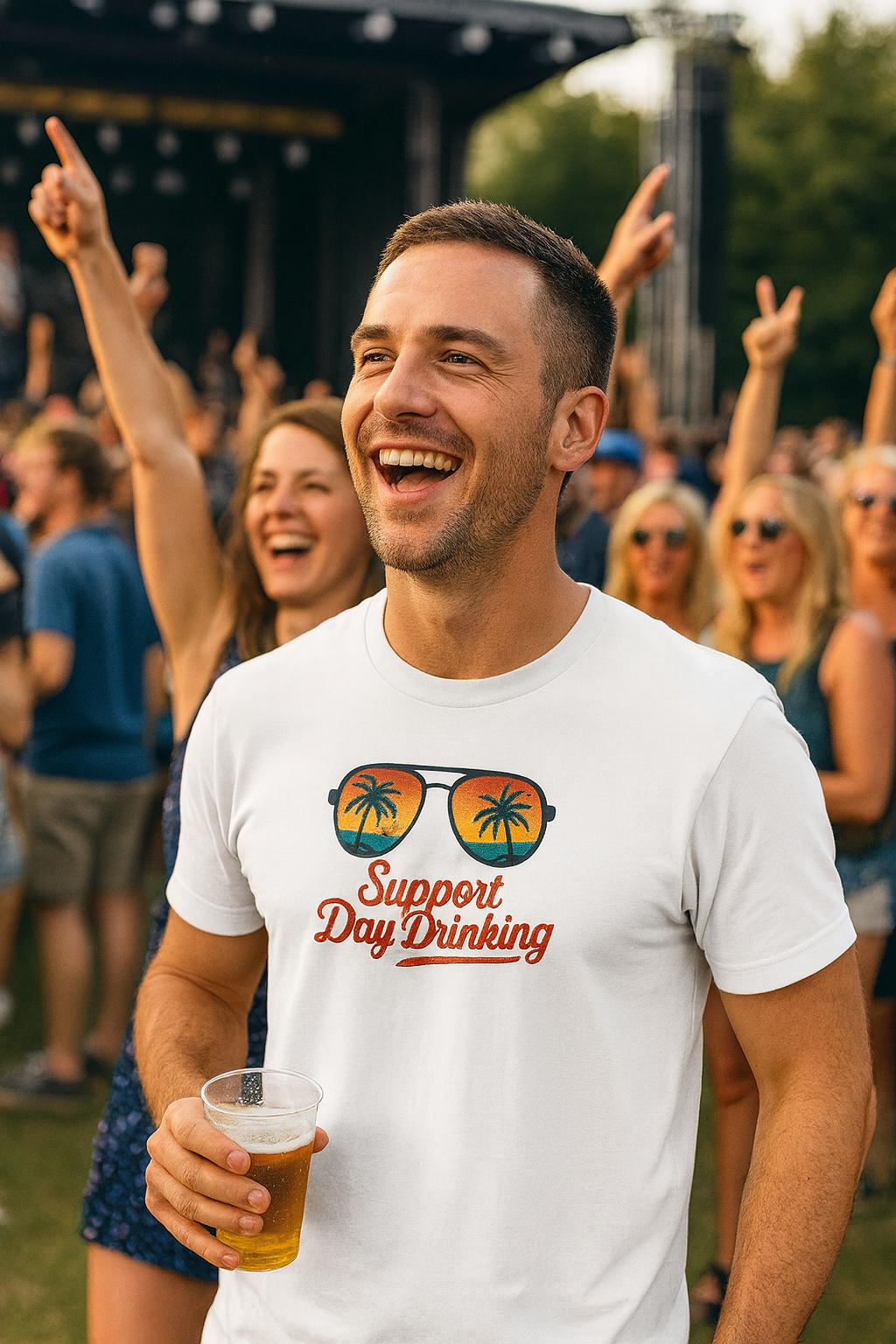 Support Day Drinking – Light Colored QR Coded Shirts