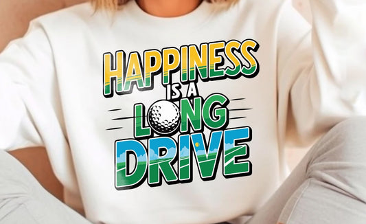 Happiness is a Long Drive, Golf Trendy T-shirt