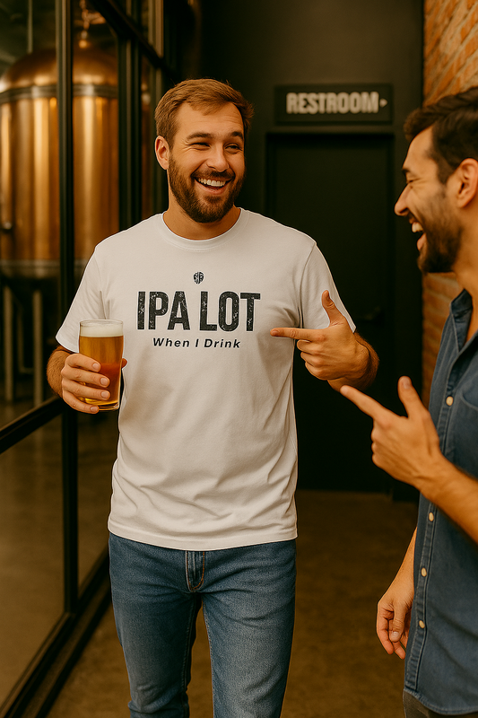 “IPA Lot When I'm Drinking” Funny Quote Drinking Shirt